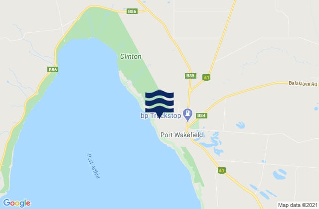 Karte der Gezeiten Wakefield, Australia