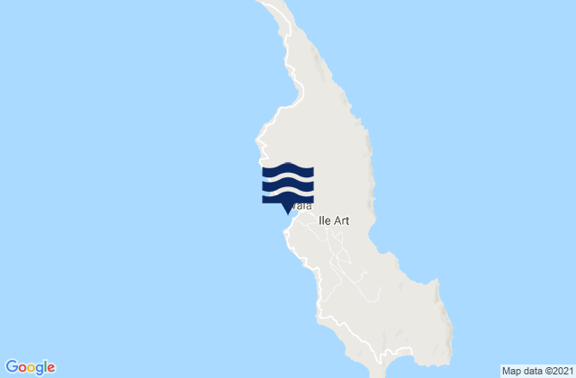 Karte der Gezeiten Wala, New Caledonia
