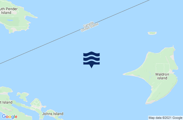 Karte der Gezeiten Waldron Island 1.7 miles west of, United States