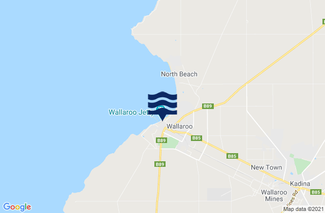 Karte der Gezeiten Wallaroo Port, Australia