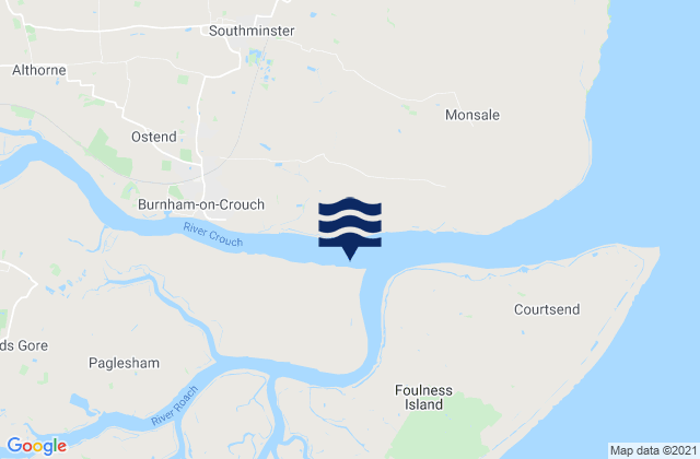 Karte der Gezeiten Wallasea Island, United Kingdom
