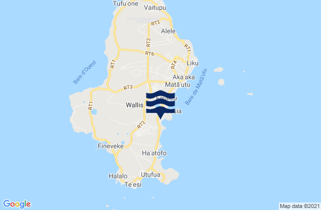 Karte der Gezeiten Wallis Islands, Wallis and Futuna