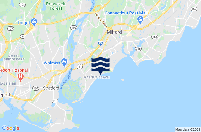 Karte der Gezeiten Walnut Public Beach, United States