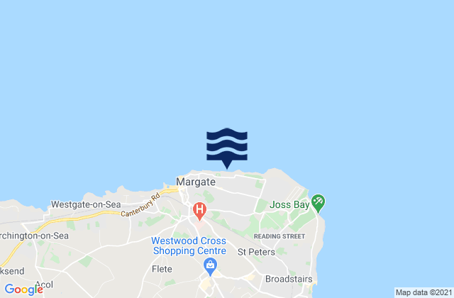 Karte der Gezeiten Walpole Bay Beach, United Kingdom