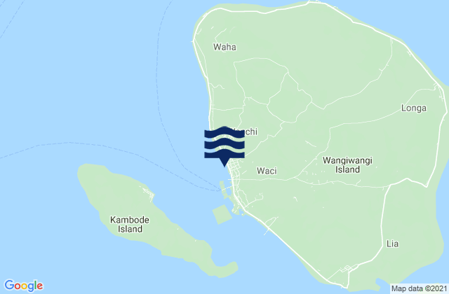 Karte der Gezeiten Wanci, Indonesia