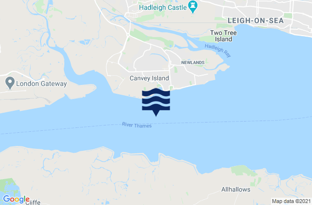 Karte der Gezeiten Wansbeck Estuary, United Kingdom