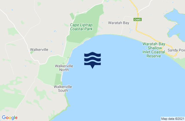 Karte der Gezeiten Waratah Bay, Australia