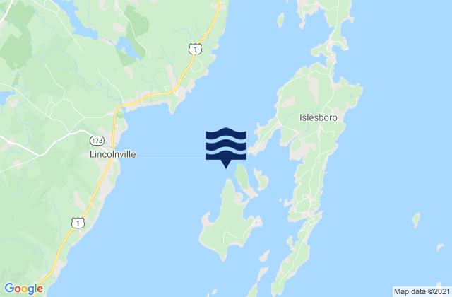 Karte der Gezeiten Warren Island northwest of, United States