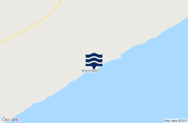 Karte der Gezeiten Warsheik, Somalia