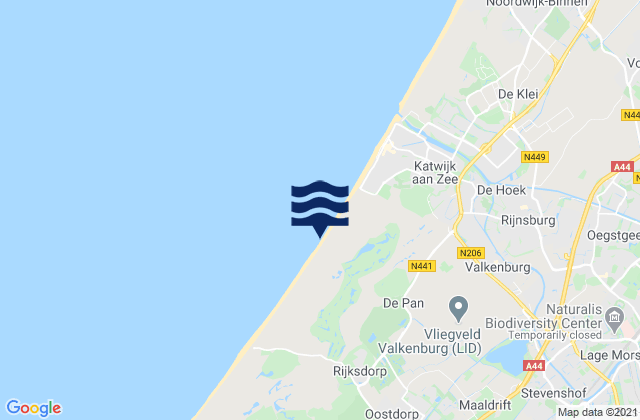 Karte der Gezeiten Wassenaar, Netherlands
