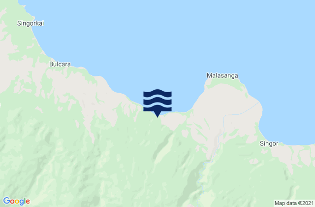Karte der Gezeiten Wasu, Papua New Guinea