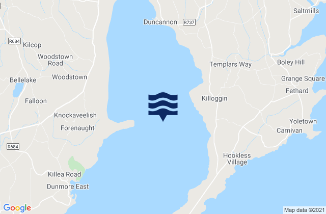 Karte der Gezeiten Waterford Harbour, Ireland
