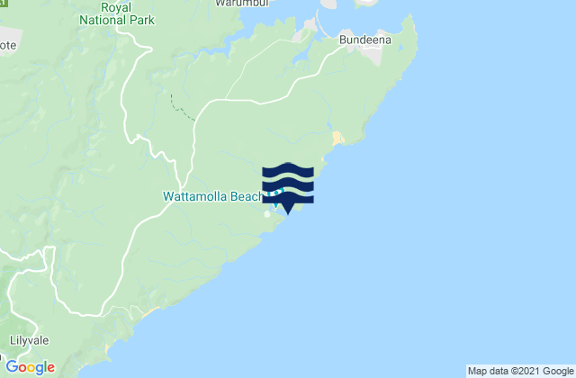 Karte der Gezeiten Wattamolla Beach, Australia