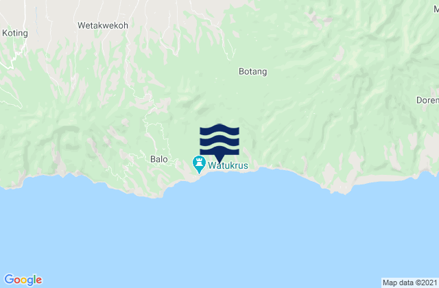 Karte der Gezeiten Watublapi, Indonesia