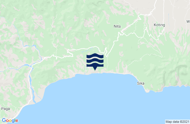 Karte der Gezeiten Watubura, Indonesia