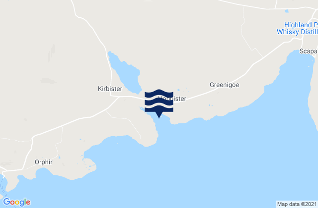 Karte der Gezeiten Waulkmill Bay, United Kingdom