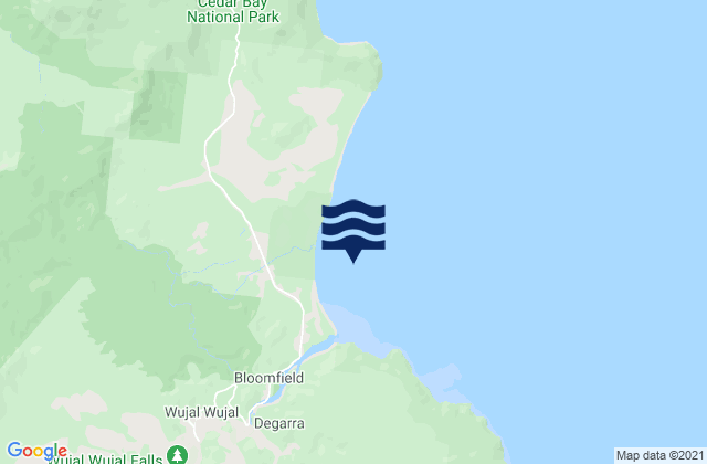 Karte der Gezeiten Weary Bay, Australia