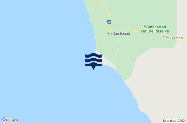 Karte der Gezeiten Wedge Island, Australia