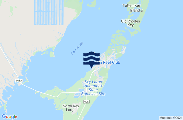 Karte der Gezeiten Wednesday Point (Key Largo Card Sound), United States