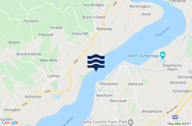Karte der Gezeiten Wellhouse Rock, United Kingdom