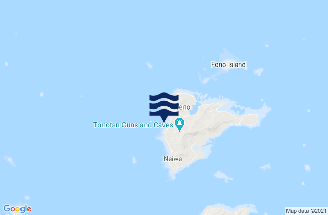 Karte der Gezeiten Weno, Micronesia