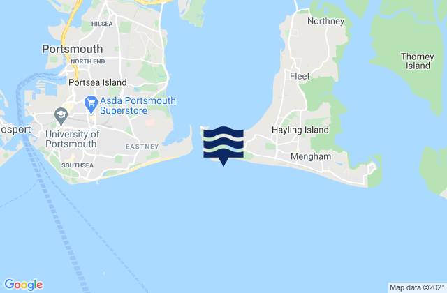Karte der Gezeiten West Beach, United Kingdom