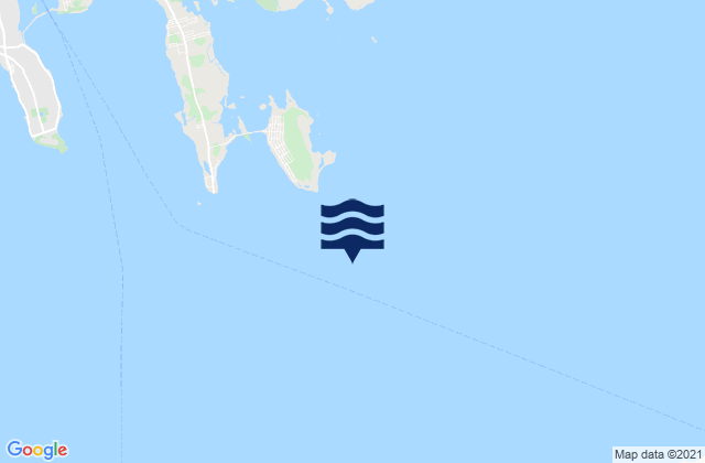 Karte der Gezeiten West Island 1 mile Southeast of, United States