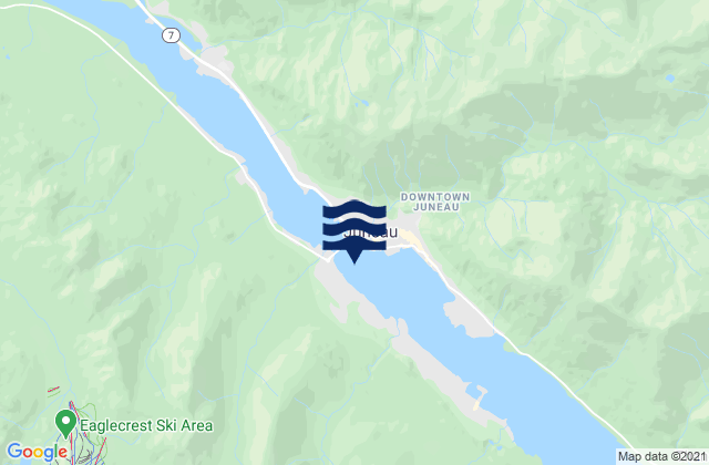 Karte der Gezeiten West Juneau NE of, United States
