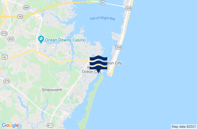 Karte der Gezeiten West Ocean City, United States