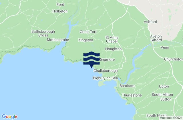 Karte der Gezeiten Westcombe Beach, United Kingdom