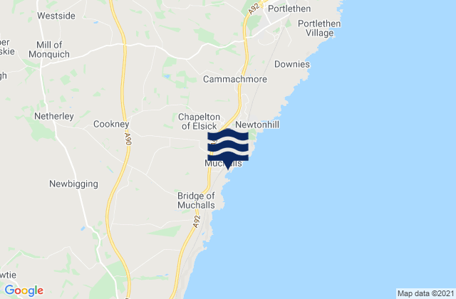 Karte der Gezeiten Westhill, United Kingdom