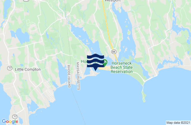 Karte der Gezeiten Westport Harbor Entrance, United States