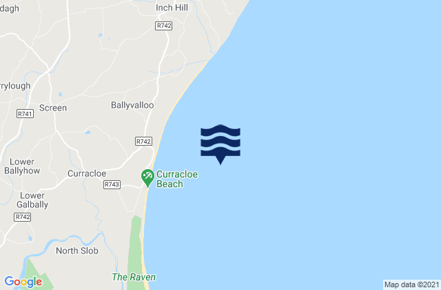Karte der Gezeiten Wexford Bay, Ireland
