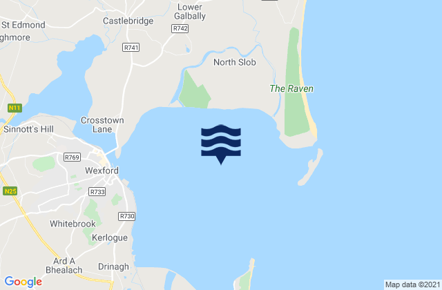 Karte der Gezeiten Wexford Harbour, Ireland