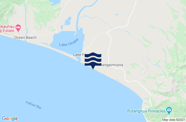 Karte der Gezeiten Whangaimoana Beach, New Zealand
