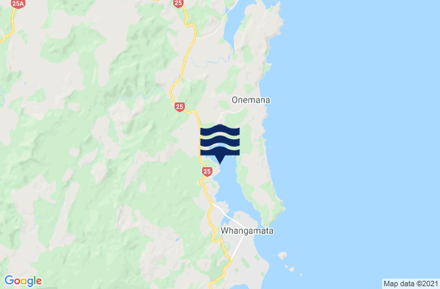 Karte der Gezeiten Whangamata Harbour, New Zealand