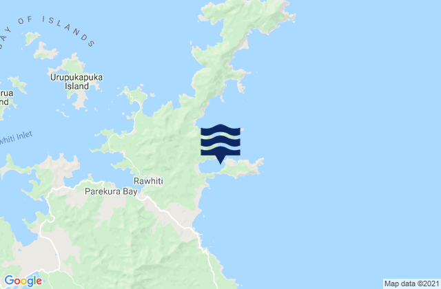 Karte der Gezeiten Whangamumu Harbour, New Zealand