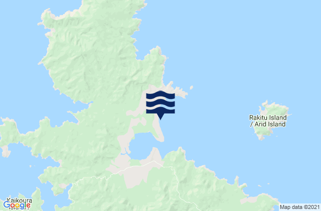 Karte der Gezeiten Whangapoua Beach, New Zealand