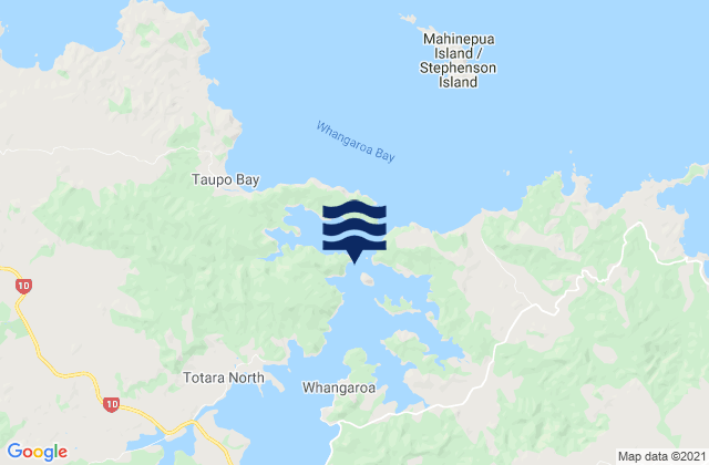 Karte der Gezeiten Whangaroa (Whangaroa Harbour), New Zealand