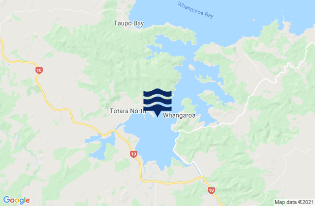 Karte der Gezeiten Whangaroa Harbour, New Zealand