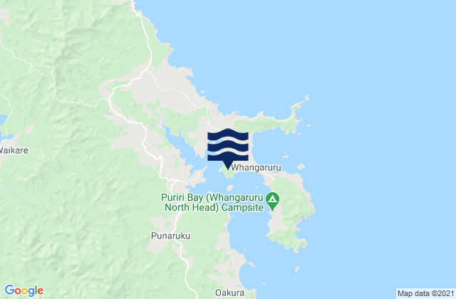 Karte der Gezeiten Whangaruru Harbour, New Zealand