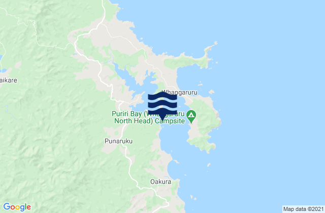 Karte der Gezeiten Whangaruru Harbour, New Zealand