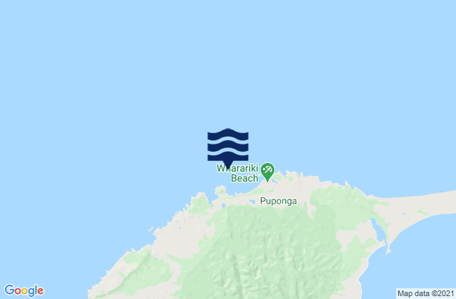 Karte der Gezeiten Wharariki Beach, New Zealand