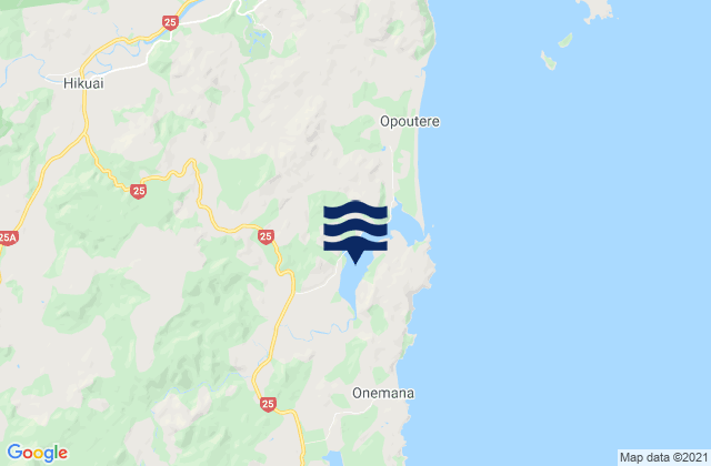 Karte der Gezeiten Wharekawa Harbour, New Zealand