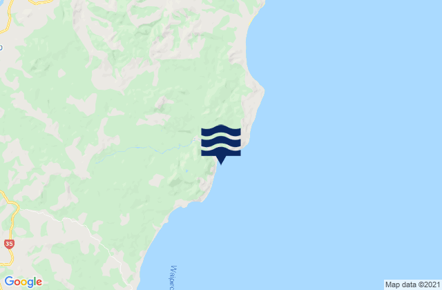 Karte der Gezeiten Whareponga Bay, New Zealand