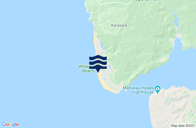 Karte der Gezeiten Whatipu Beach, New Zealand
