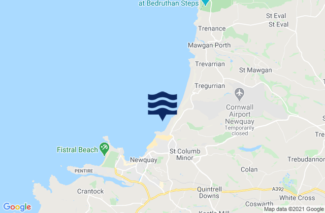 Karte der Gezeiten Whipsiderry Beach, United Kingdom