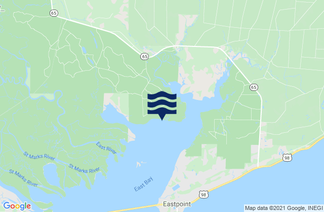 Karte der Gezeiten White Beach East Bay, United States