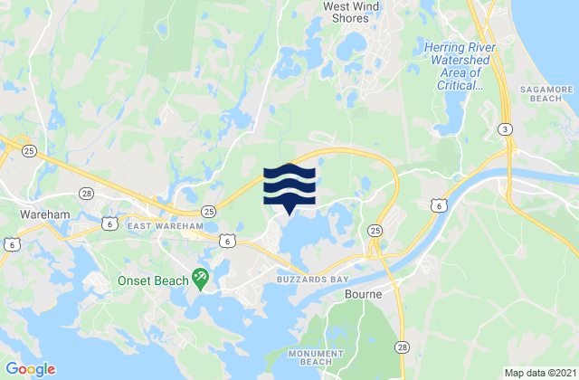 Karte der Gezeiten White Island Shores, United States