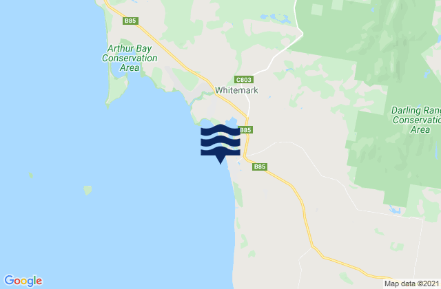 Karte der Gezeiten Whitemark Beach, Australia
